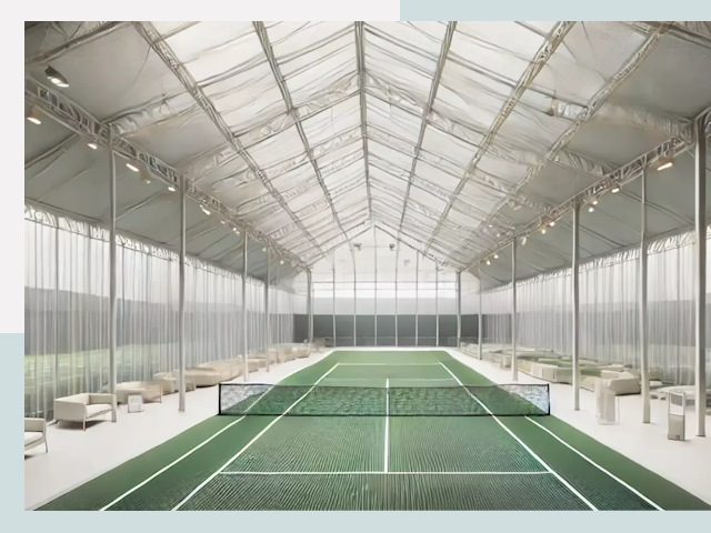 Строительство теннисных кортов в Павлове