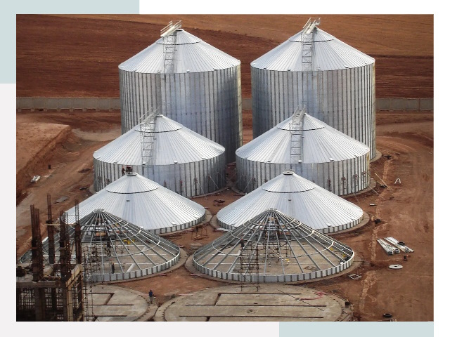 Строительство зерновых силосов в Павлове