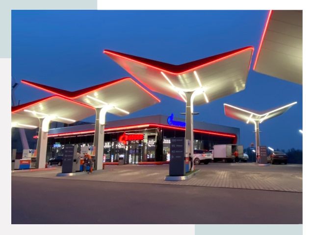 Навесы для АЗС в Павлове