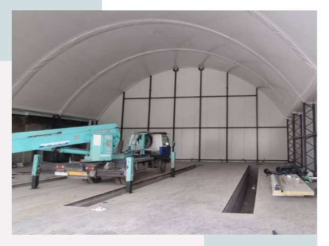 Внутреннее оснащение ангаров в Павлове