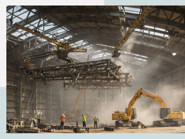 Демонтаж ангаров в Павлове от 608 руб. за м²