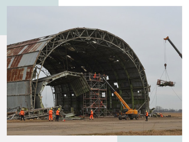 Демонтаж ангаров в Павлове